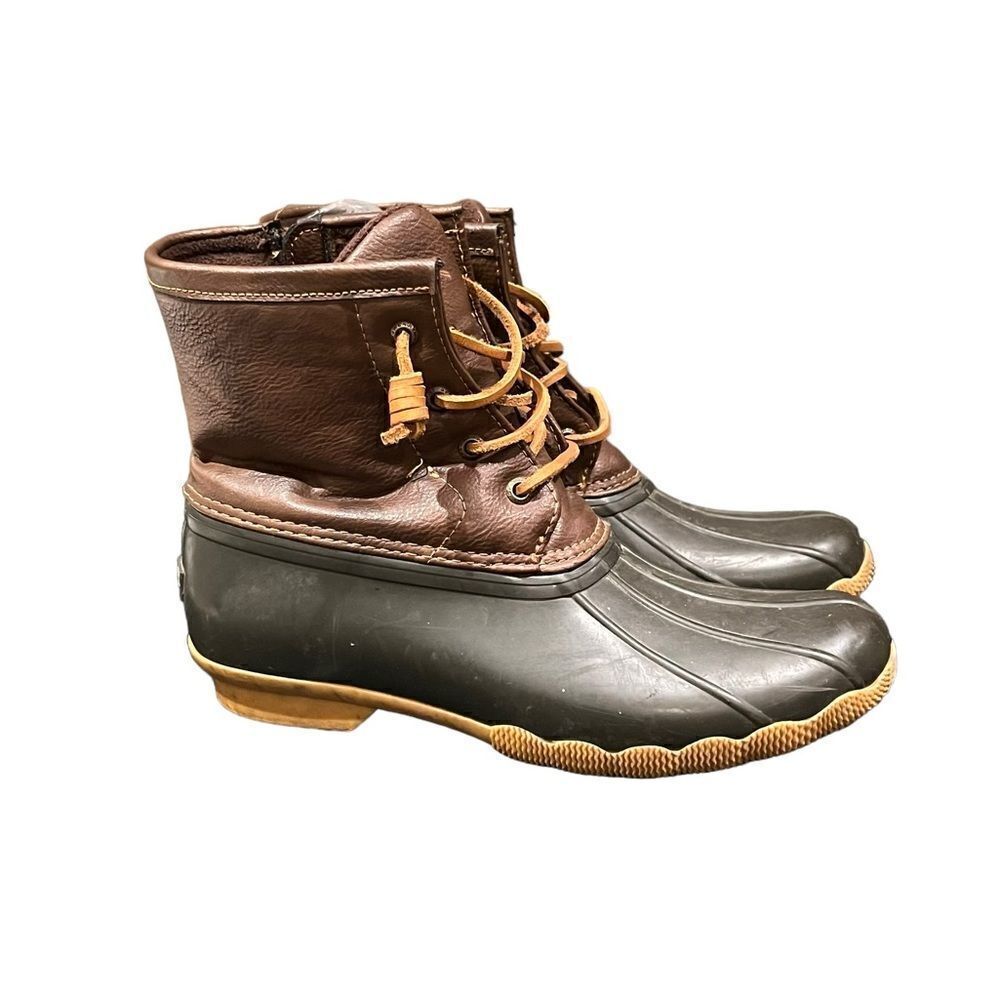 Sperry top slider girls salt water boots size 4